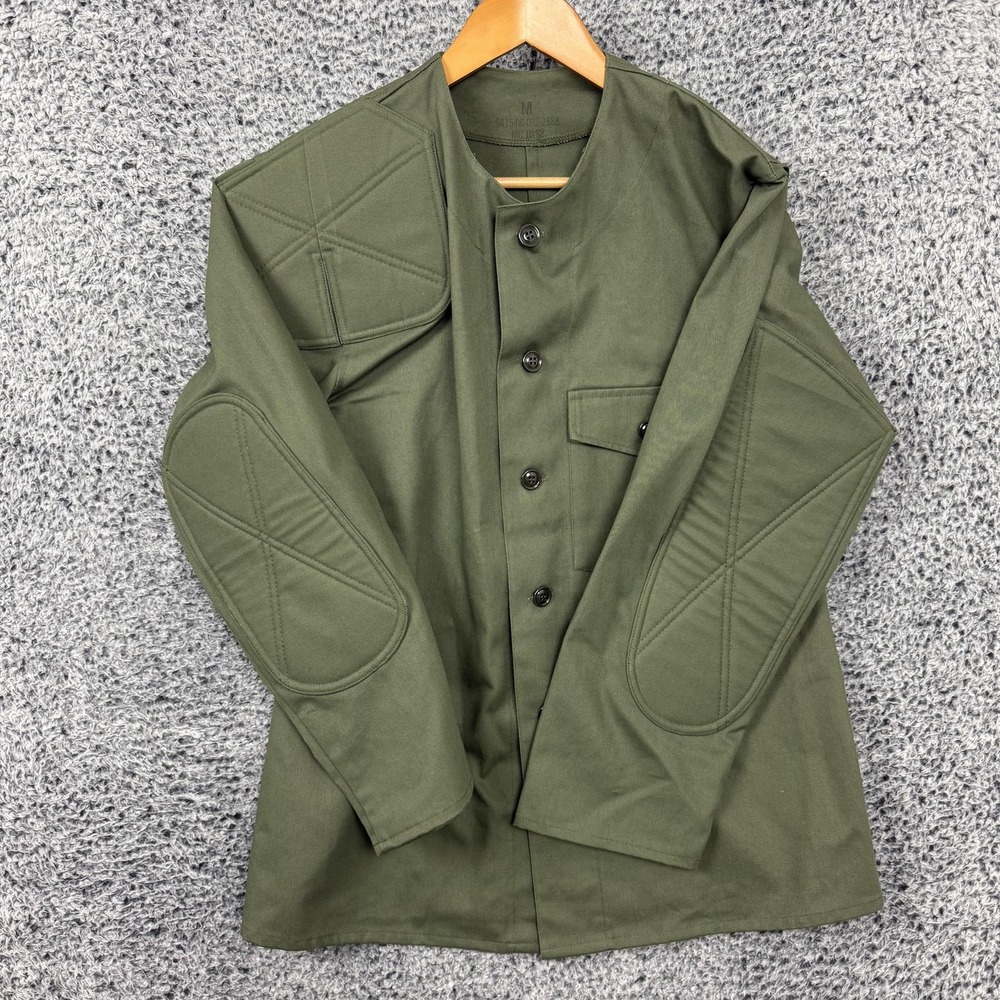 Shooting Jacket Adult Medium Green Canvas Padded Shoulder Arms Pocket Military